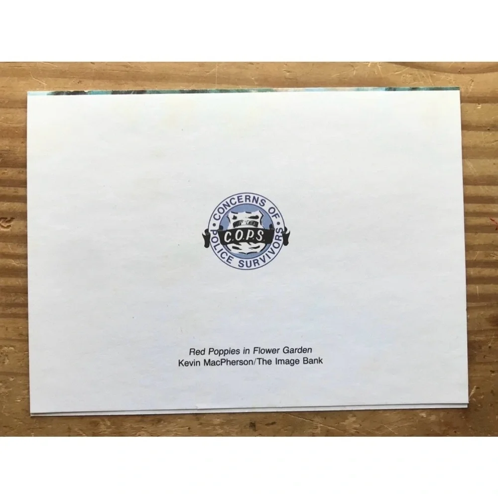 Kevin Macpherson Red Poppies In Flower Garden Unused Blank Note Card Framable